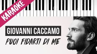 Giovanni Caccamo  Puoi Fidarti Di Me  Piano Karaoke con Testo [upl. by Ahsil]