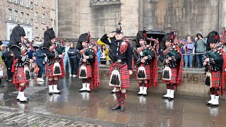 1st Battalion Scots Guards Pipes and Drums  The Queen Elizabeth Memorial Tour in Scotland [upl. by Harlan]