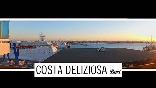 TIME LAPSE BARI  Partenza nave da crociera Costa Deliziosa [upl. by Hackney]