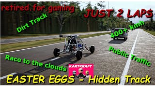 JUST 2 LAPS  KartKraft  EASTER EGGS  Racing in Public  Hidden Dirt Track and Race to the Clouds [upl. by Sterner]