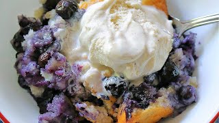 Easy Old Fashioned Blueberry Cobbler [upl. by Aikemet]