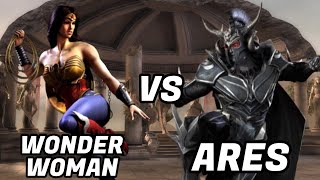 WONDER WOMAN VS ARES on Hardest AI INJUSTICE GODS AMONG US [upl. by Swartz926]