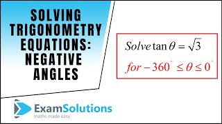 How to solve trigonometric equations with negative angles [upl. by Trutko999]