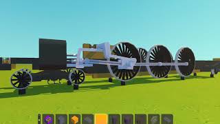 Walschaert valve gear but it looks supricingly accurate Scrap Mechanic [upl. by Ardnauqal]