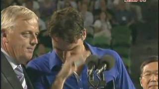 Federer crying during 2009 AO [upl. by Luiza35]