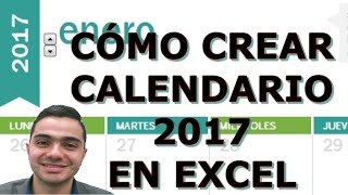 Cómo crear calendario en Excel [upl. by Ecraep804]