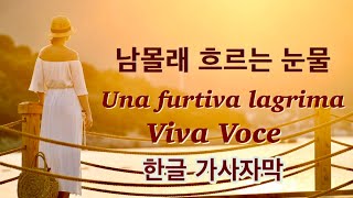 Una Furtiva Lagrima 남 몰래 흐르는 눈물 한글 이태리어 자막 Lyrics [upl. by Frohne145]