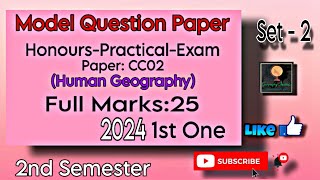 2nd Sem practical model question paper2BySagarika Naggeography [upl. by Aural]