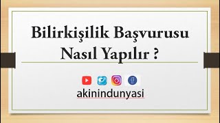 Bilirkişilik Başvurusu Nasıl Yapılır [upl. by Kolodgie800]