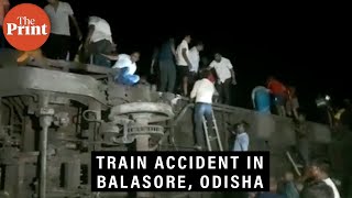 Train accident Coromandel Express derails in Balasore Odisha several feared injured [upl. by Sheehan]