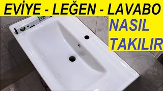 eviye lavabo nasıl takılır silikonlanır montaj banyo dolabına eviye lavabo leğen nasıl takılır [upl. by Kilroy]