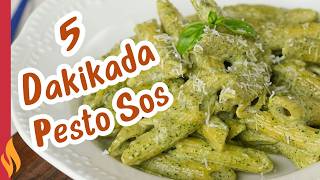 5 DAKİKADA PESTO SOS TARİFİ ✅ Pesto Soslu Makarna Nasıl Yapılır 😋 [upl. by Vida]