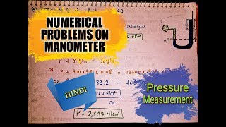 10 NUMERICAL PROBLEMS ON Manometer  Pressure Measurement  Hindi [upl. by Nichols]