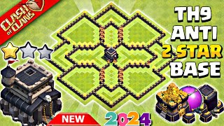 New Town hall 9Th9 Base  Town hall 9Th9 FarmingTrophyPushing  New Coc Th9 Base Link 2024 [upl. by Ailene596]