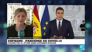 Covid19 en Espagne  couvrefeu à létude dans certaines régions du pays [upl. by Aennil258]