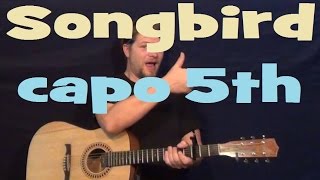 Songbird Fleetwood Mac Easy Strum Guitar Lesson No Barre Chords How to Play Tutorial [upl. by Cunningham833]