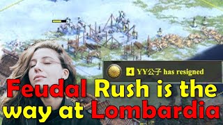 Feudal Rush is OP in Lombardia Gurjaras [upl. by Haziza]