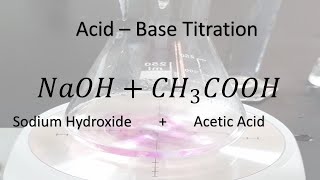 Acid  base titration  Sodium hydroxide and acetic acid [upl. by Brookhouse]