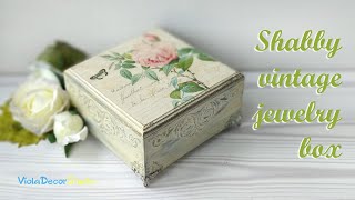 How To Decoupage A Vintage Jewelry Box [upl. by Ailehc]