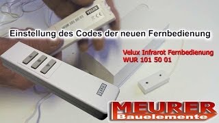 Velux Infrarot Fernbedienung Handsender WUR 101 einlernen [upl. by Akfir]