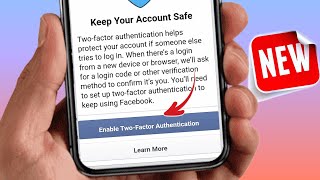 How to fix Enable Two Factor Authentication Facebook Problem  Keep your Account Safe Facebook 2024 [upl. by Enobe]