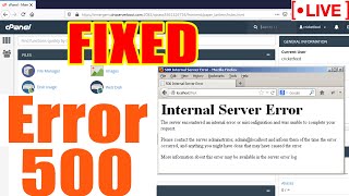 🔴LIVE How to fix 500 internal server error [upl. by Aleehs]