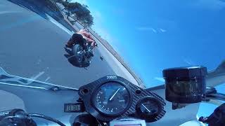 CBR250rr vs CBR400rr vs Hawk Gt 650 at Laguna Seca Ahrma NGSBLT 42124 [upl. by Robinetta147]