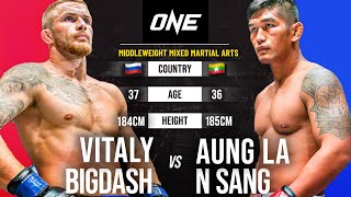 ONE Full Fight  Aung La N Sang vs Ken Hasegawa  Thunder In Thuwunna  June 2018 [upl. by Emersen]