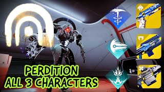 Legend Lost Sector Perdition on all Classes  Destiny2 Season of the Wish [upl. by Nylarahs668]