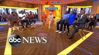 Shaq and Kyrie Irving dish on Uncle Drew live on GMA [upl. by Siloum]