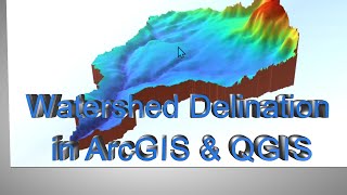 Watershed Delineation in ArcGIS and 3D view in QGIS qgistutorials  arcgistutorial [upl. by Partan]