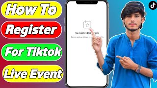 how to create live event on tiktok 2023  no registered live evente tiktok  tiktok live events [upl. by Sillert]