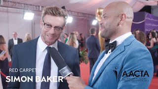 Simon Baker on the Red Carpet  2024 AACTA Awards [upl. by Asilrac]