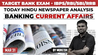 Banking Current Affairs  IBPSRBISBIRRB 2024  Mar 31 Current Affairs  Mukesh [upl. by Adela]