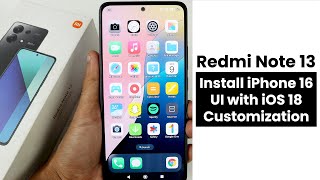 Install iPhone 16 UI In Redmi Note 13  iOS Customization [upl. by Aicilaanna]