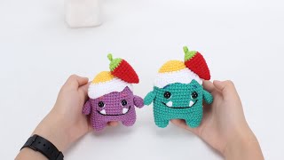 娟娟编织爱吃辣椒的小怪兽Step by stepeasy for beginners DIY Tutorial crochet monster part1 [upl. by Younglove]