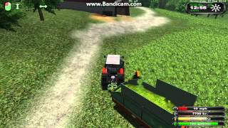 farming simulator single chopper serigstad underhaug wagon and MF3080 [upl. by Ferrigno59]