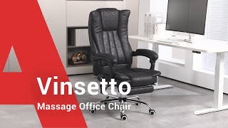 Vinsetto Massage Office Chair  Aosomcom [upl. by Nwahsak]