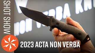 New Acta Non Verba Knives at SHOT Show 2023  KnifeCentercom [upl. by Notsew]