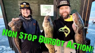 Icefishing for Burbot at Gull Lake [upl. by Sikko]