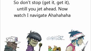 Gorillaz  Feel Good Inc Lyrics [upl. by Einnahpets]