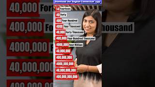 How to Say 😱Big Numbers in English Spoken English Words Kanchan English Connection Shorts [upl. by Boles289]