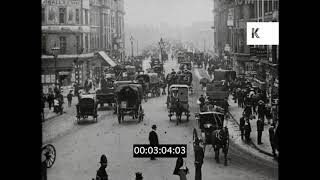 1900s London Trafalgar Square Haymarket 35mm [upl. by Adniled]