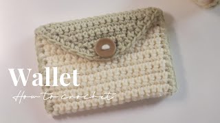 Crochet Wallet  coin purse  card holder  easy pattern  Step by step [upl. by Handbook337]