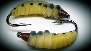 Wax WormFly Tying Wax Worm [upl. by Annairda663]