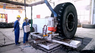 A brief tour to a giant OTR tire retreading factory [upl. by Latsyk]