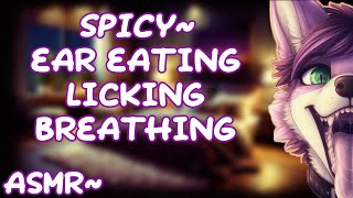 Furry ASMR  Breathy Ear Eating Mouth Sounds Ear Lickies  3DIO  M4M  Suggestive [upl. by Trilby]