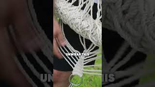 SUNCREAT Hammocks Double Cotton Rope Hammock with Polyester Pad shorts hammocklife [upl. by Nasia15]