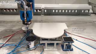 CNC Milling Round table with Full Bullnose Edge [upl. by Sokim]