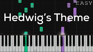 Hedwig’s Theme  Harry Potter  EASY Piano Tutorial Arr by Dan Coates [upl. by Hardner334]